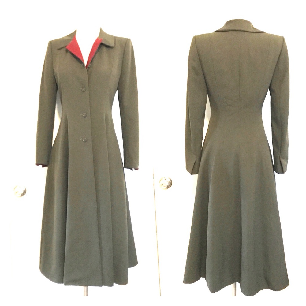 Vintage 90's Calvin Klein wool two toned coat